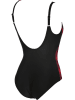 Arena Badeanzug "Plumage" in Schwarz/ Rot