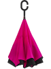 Impliva Inside-out-paraplu roze/zwart - Ø 107 cm