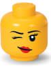 LEGO Opbergbox "Whinky" geel - (H)18,5 x Ø 16 cm