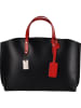 Florence Bags Leder-Shopper "Sparta" in Schwarz - (B)46 x (H)30 x (T)8 cm