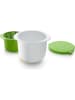 Lekué 3-częściowy zestaw w kolorze biało-zielonym do sera - 17,3 x 14,7 x 13 cm