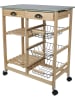 Ethnical Life Servierwagen "My Little Market" in Kiefer/ Grau - (B)67 x (H)81 x (T)35 cm