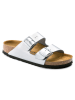 Birkenstock Pantoletten "Arizona" in Silber - Weite S