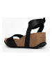 Sunbay Sandały "Peony" w kolorze czarnym na koturnie