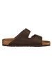 Birkenstock Leren slippers "Arizona" bruin - wijdte N