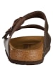 Birkenstock Leren slippers "Arizona" bruin - wijdte N