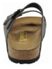 Birkenstock Leder-Pantoletten "Arizona" in Schwarz - Weite N