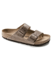 Birkenstock Leder-Pantoletten "Arizona" in Hellbraun - Weite N