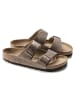 Birkenstock Leder-Pantoletten "Arizona" in Hellbraun - Weite N