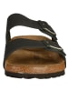 Birkenstock Leder-Pantoletten "Arizona" in Schwarz - Weite N