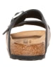 Birkenstock Leren slippers "Arizona" zwart - wijdte S