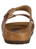 Birkenstock Leren slippers "Arizona" lichtbruin - wijdte S