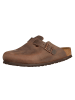 Birkenstock Leren slippers "Boston" bruin - wijdte S