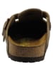 Birkenstock Leder-Clogs "Boston" in Braun - Weite S