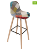 THE HOME DECO FACTORY 2-delige set: barkrukken "Riga" meerkleurig - (B)37,5 x (H)90 x (D)38 cm