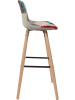 THE HOME DECO FACTORY 2-delige set: barkrukken "Riga" meerkleurig - (B)37,5 x (H)90 x (D)38 cm