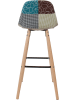 THE HOME DECO FACTORY 2-delige set: barkrukken "Riga" meerkleurig - (B)37,5 x (H)90 x (D)38 cm