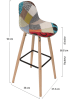 THE HOME DECO FACTORY 2-delige set: barkrukken "Riga" meerkleurig - (B)37,5 x (H)90 x (D)38 cm