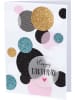 folia PAPER Glitterkarton "Basic" in Bunt - 6 Blatt - (L)24,5 x (B)17 cm