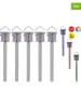 näve 5-delige set: ledsolarlampen met kleurwisselfunctie - (H)18 cm