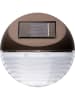 Best Season 3er-Set: LED-Solar-Wandleuchten "Fency" in Braun - Ø 11 cm