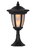 STAR Trading LED-Solar-Laterne "Flame" in Schwarz - (H)63 cm