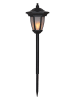STAR Trading LED-Solar-Laterne "Flame" in Schwarz - (H)63 cm