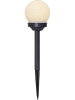 STAR Trading Solarne lampy ogrodowe LED (4 szt.) w kolorze czarno-białym - wys. 27 cm
