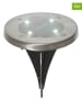 STAR Trading 3er-Set: LED-Solar-Bodenstecker "Lawnlight" in Silber - Ø 12 cm