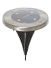 STAR Trading Solarne lampy ogrodowe LED (3 szt.) "Lawnlight" w kolorze srebrnym - Ø 12 cm