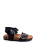 Moosefield Leder-Sandalen in Schwarz