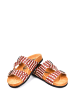 Moosefield Leren slippers wit/rood