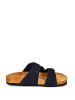 Moosefield Leren slippers donkerblauw