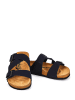 Moosefield Leren slippers donkerblauw