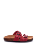 Moosefield Leren slippers bordeaux