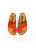 Moosefield Leder-Pantoletten in Rot