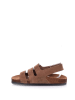 Moosefield Leren sandalen lichtbruin
