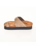 Moosefield Leren teenslippers beige