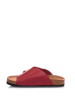 Moosefield Skórzane klapki w kolorze czerwonym