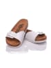 Moosefield Leren slippers wit