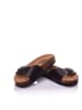 Moosefield Leren slippers donkerbruin