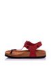 Moosefield Leder-Sandalen in Rot