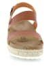 BAYTON Skórzane sandały "Gaceo" w kolorze jasnobrązowym