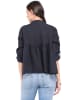 Le Jardin du Lin Linnen blouse donkerblauw