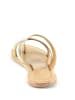 Manoukian shoes Leren slippers zilverkleurig