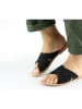 Manoukian shoes Leder-Pantoletten in Schwarz