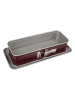 Dr. Oetker Forma "Bake Love" w kolorze czerwono-szarym - 30 x 12 cm