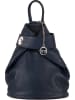 Mia Tomazzi Leren rugzak "Sirietto" donkerblauw - (B)28 x (H)35 x (D)13 cm