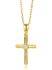 Revoni Złoty naszyjnik z diamentową zawieszką - dł. 45 cm