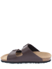 BACKSUN Leren slippers bruin